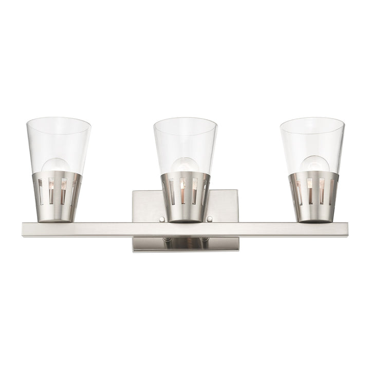 3 Light Brushed Nickel Vanity Sconce