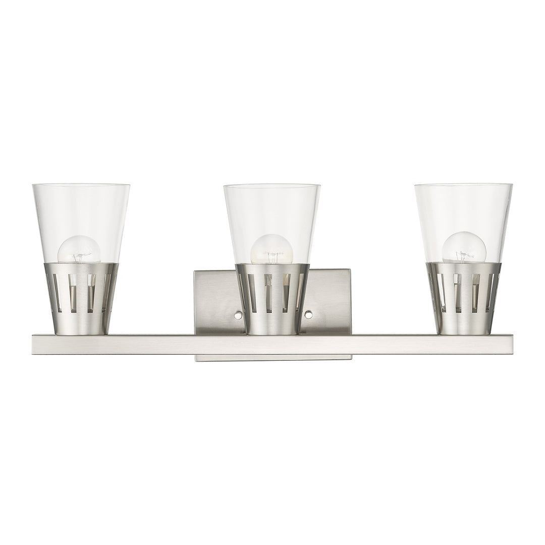 3 Light Brushed Nickel Vanity Sconce
