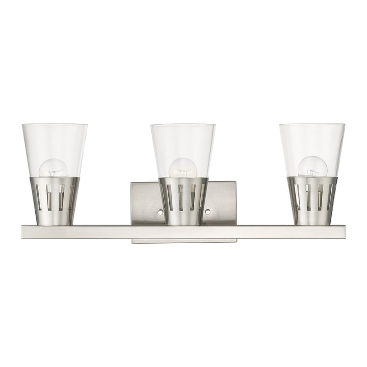 3 Light Brushed Nickel Vanity Sconce
