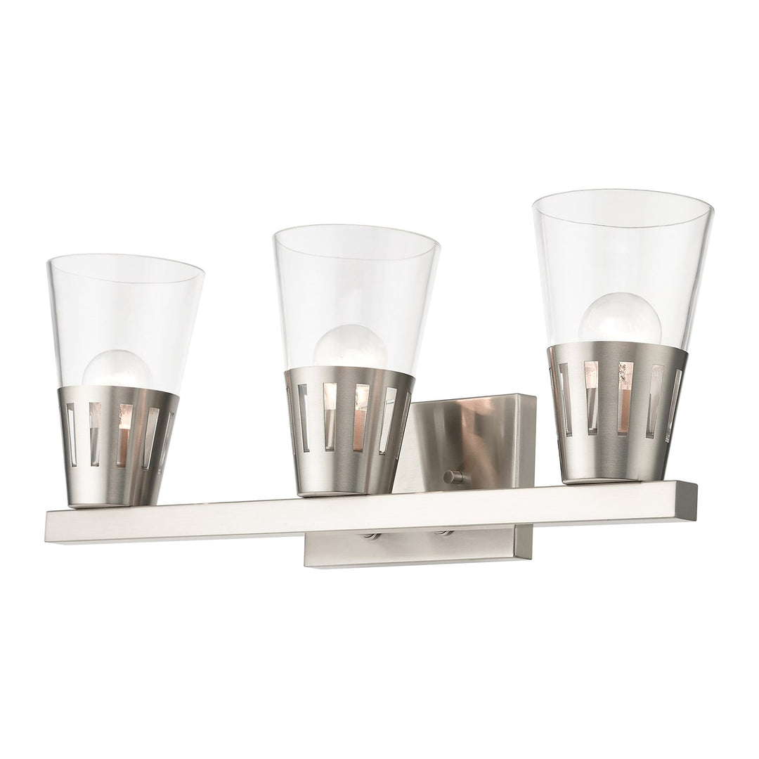 3 Light Brushed Nickel Vanity Sconce