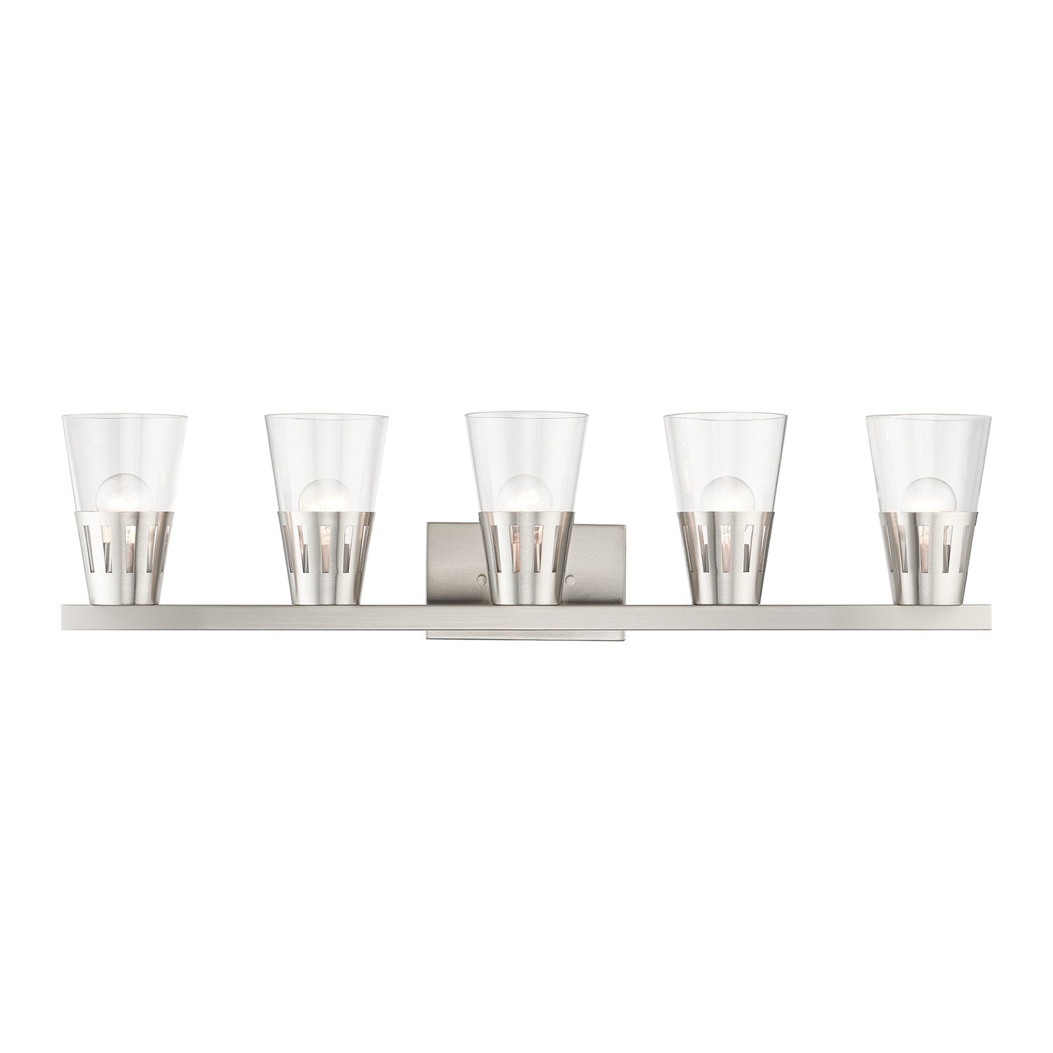 5 Light Brushed Nickel Large Vanity Sconce by Livex Lighting