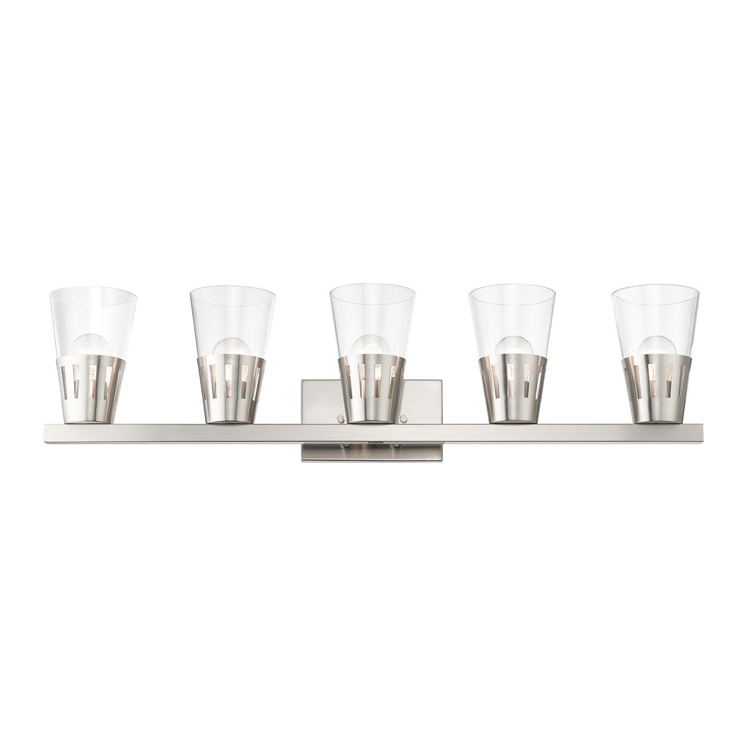 5 Light Brushed Nickel Large Vanity Sconce