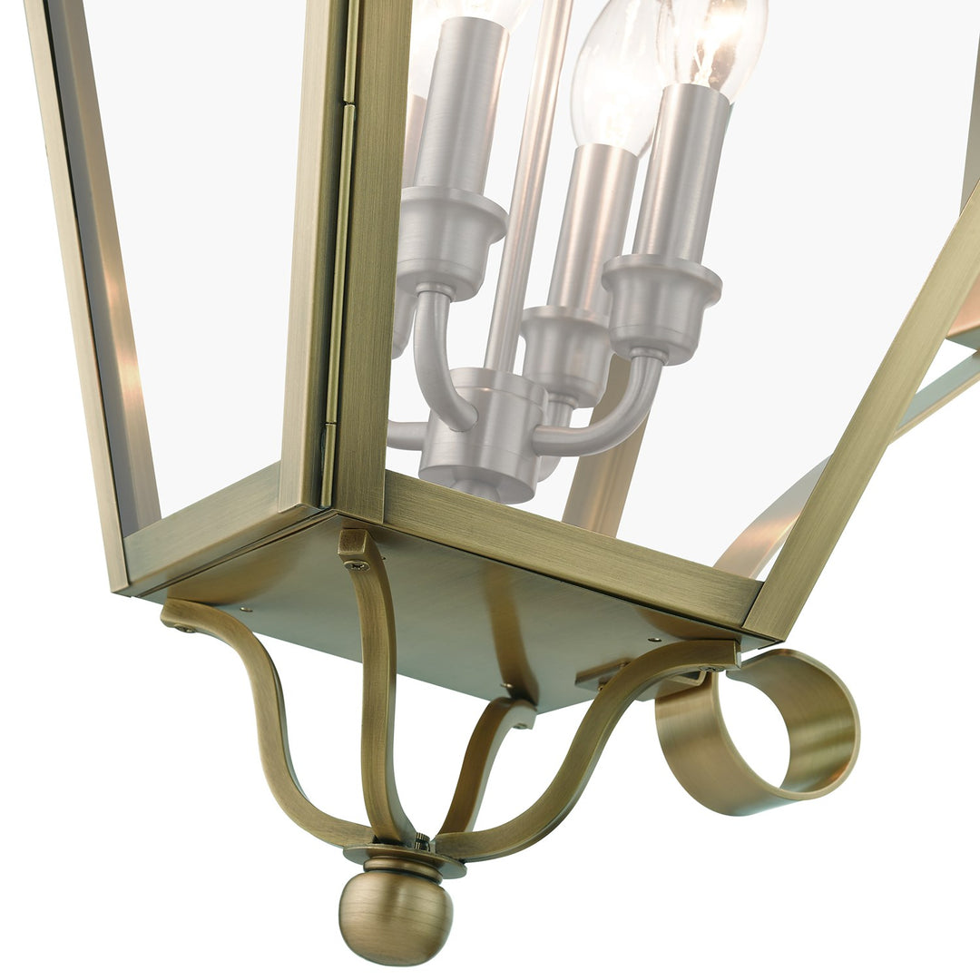 4 Light Antique Brass Outdoor Extra Large Wall Lantern