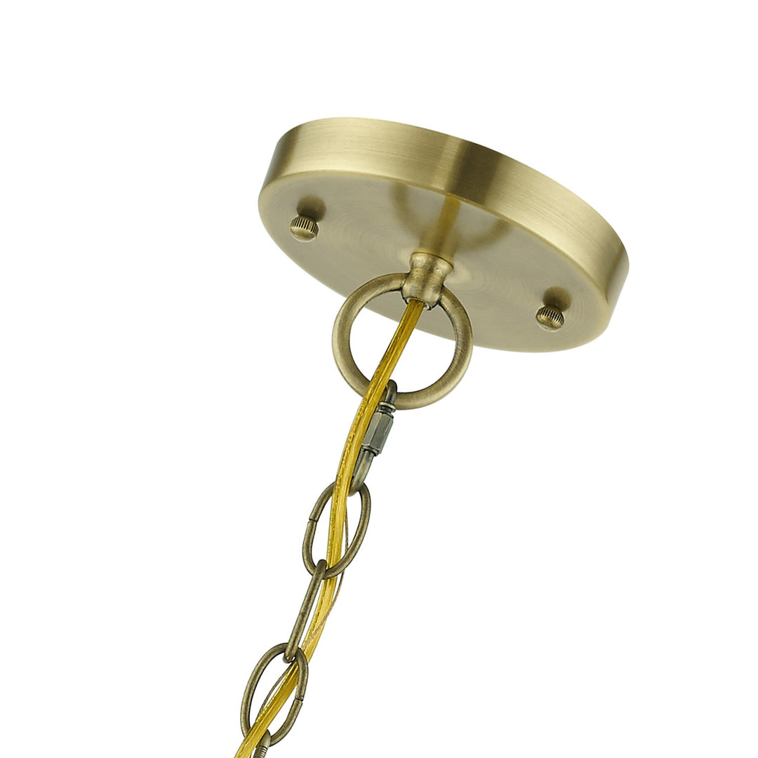 3 Light Antique Brass Outdoor Large Pendant Lantern