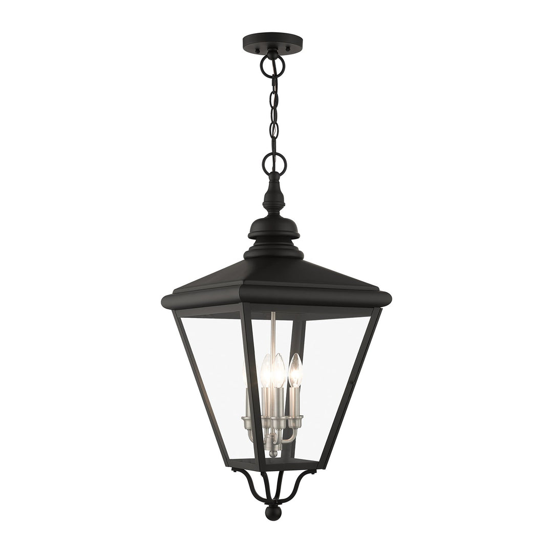 4 Light Black Outdoor Extra Large Pendant Lantern by Livex Lighting
