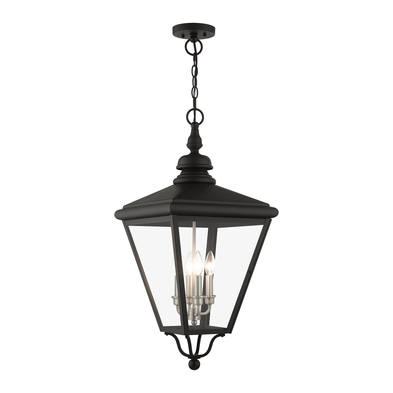4 Light Black Outdoor Extra Large Pendant Lantern by Livex Lighting