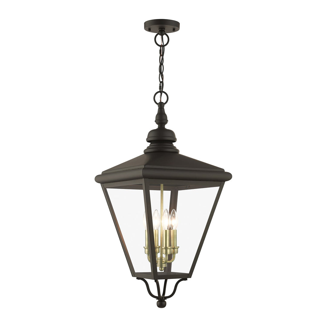 4 Light Bronze Outdoor Extra Large Pendant Lantern by Livex Lighting