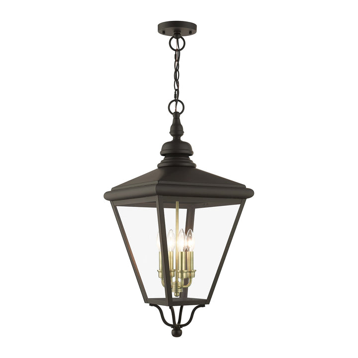4 Light Bronze Outdoor Extra Large Pendant Lantern by Livex Lighting