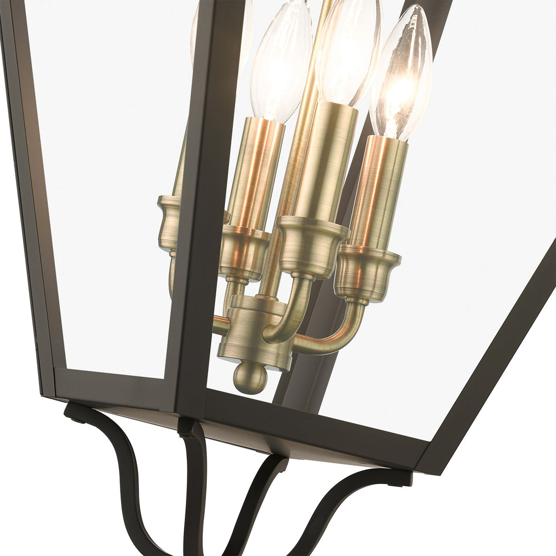 4 Light Bronze Outdoor Extra Large Pendant Lantern
