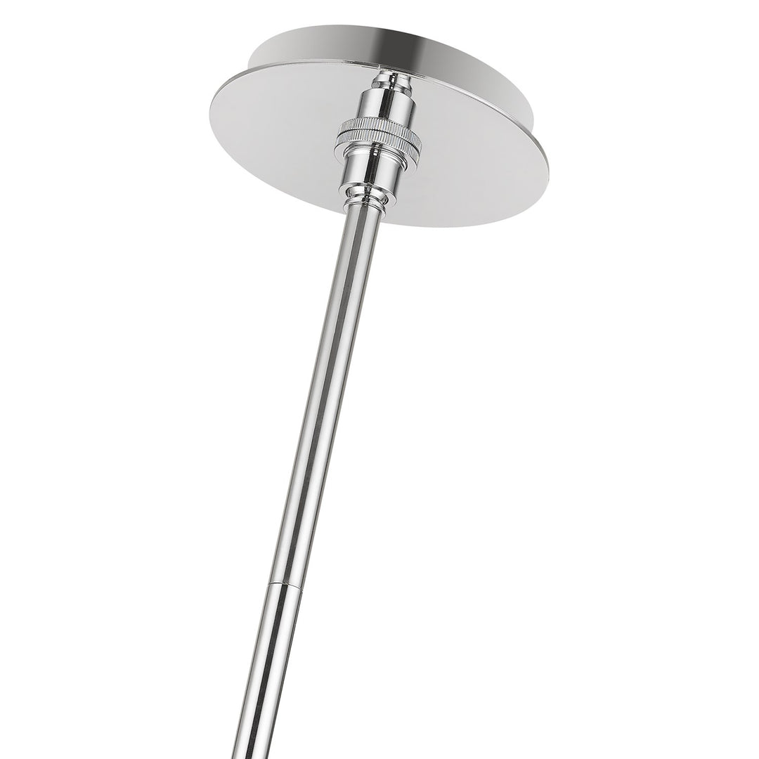 8 Light Polished Chrome Large Pendant Chandelier