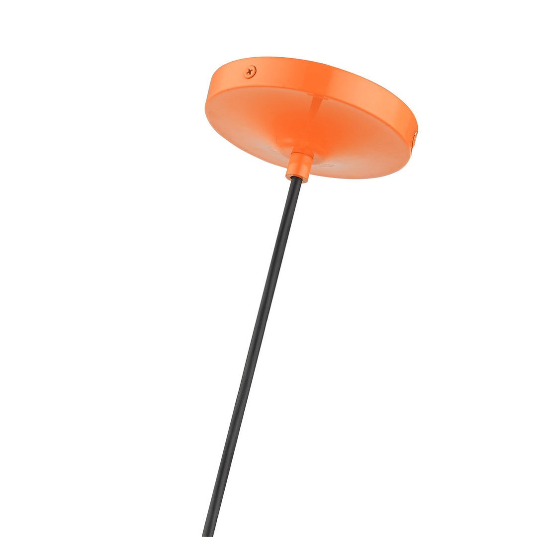 1 Light Shiny Orange Pendant
