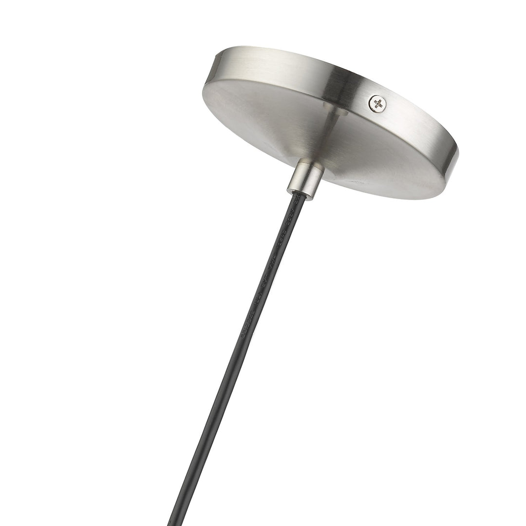 1 Light Brushed Nickel Pendant With Chrome Finish Accents