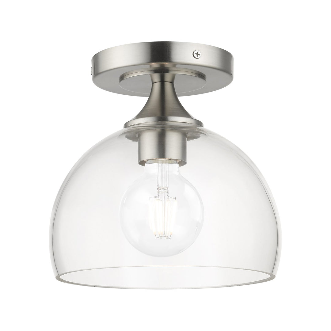 1 Light Brushed Nickel Semi-Flush by Livex Lighting