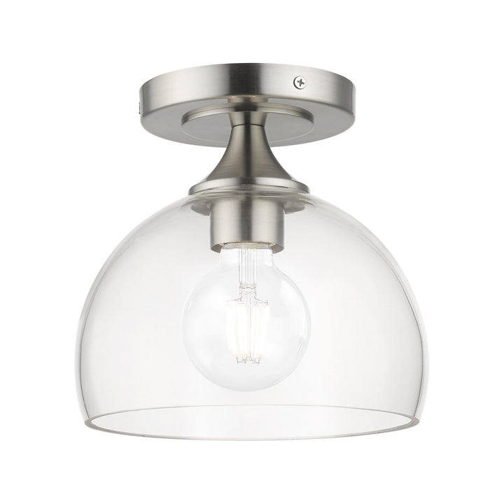 1 Light Brushed Nickel Semi-Flush by Livex Lighting