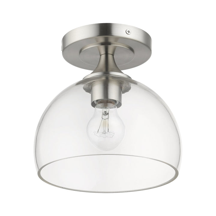 1 Light Brushed Nickel Semi-Flush