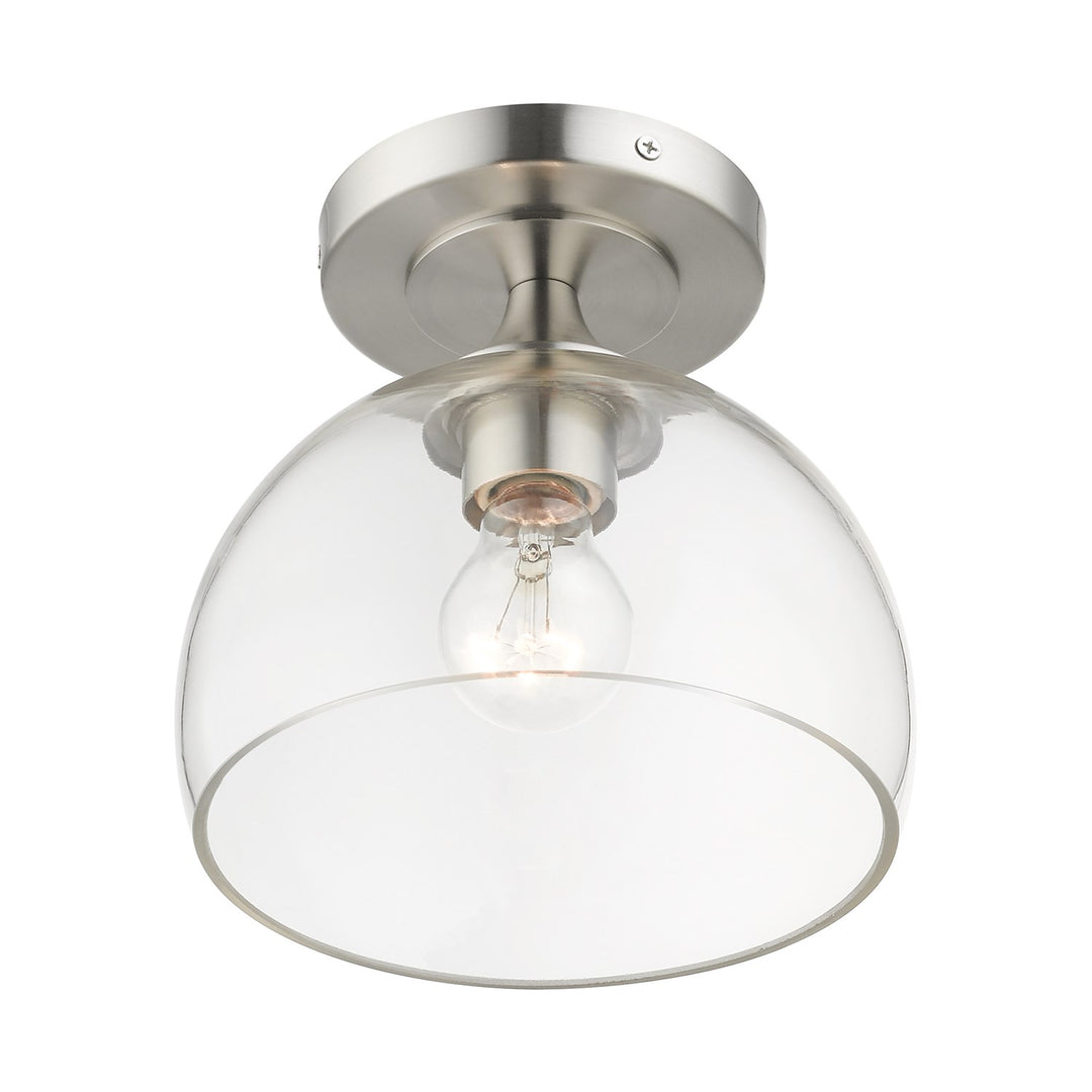 1 Light Brushed Nickel Semi-Flush