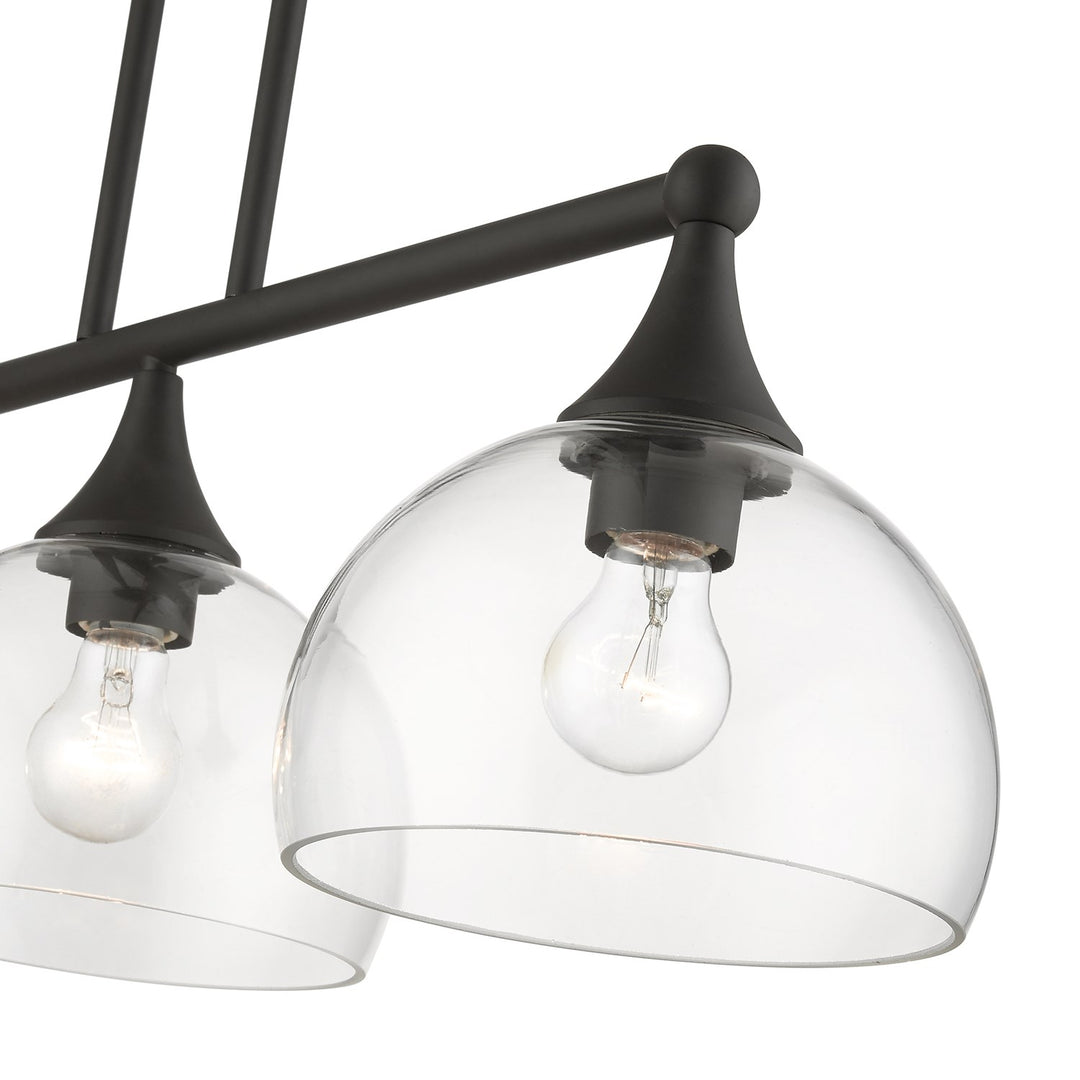 3 Light Bronze Linear Chandelier