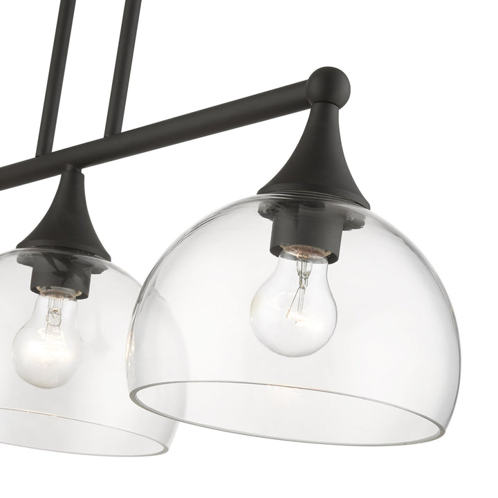 3 Light Bronze Linear Chandelier
