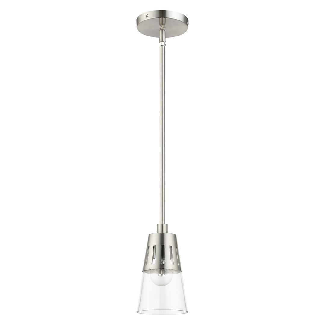 1 Light Brushed Nickel Mini Pendant