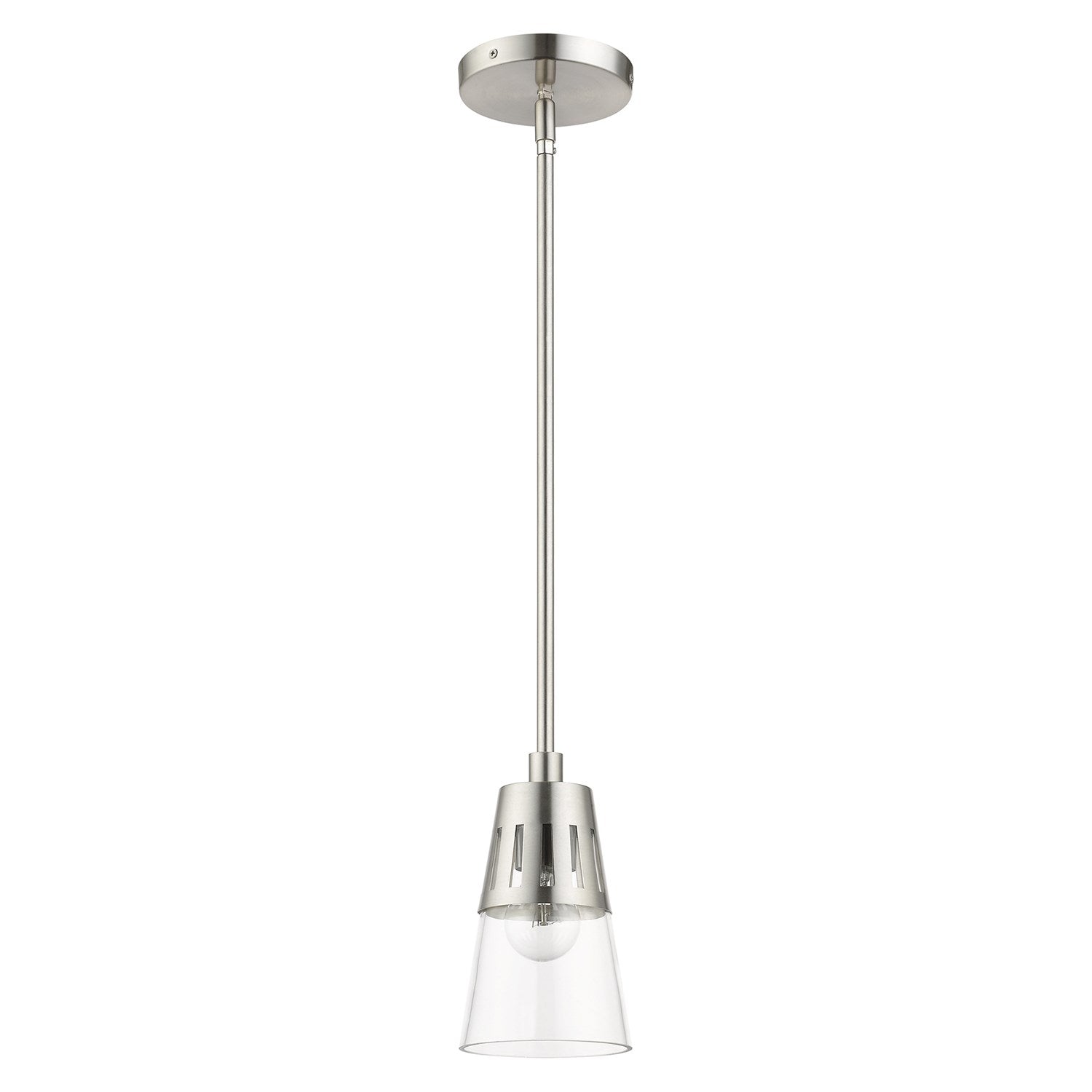1 Light Brushed Nickel Mini Pendant