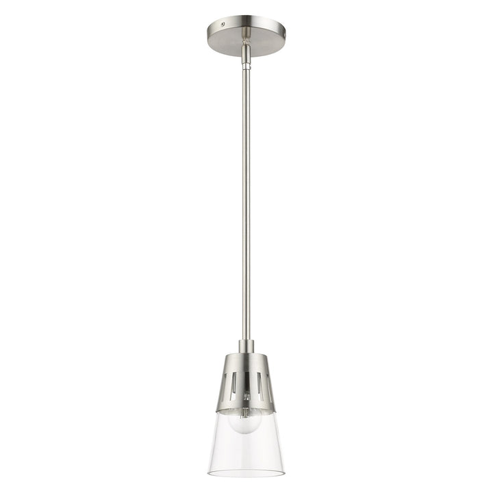 1 Light Brushed Nickel Mini Pendant