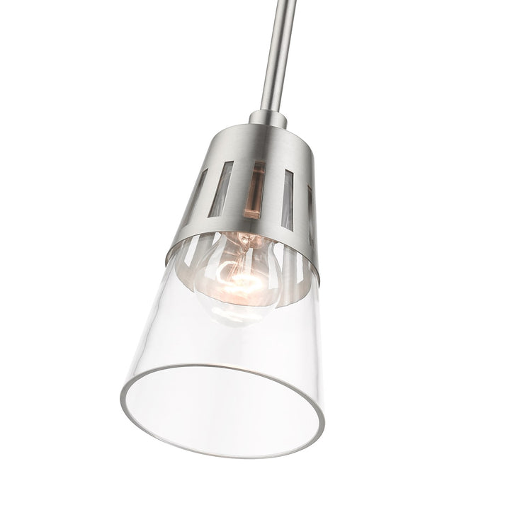 1 Light Brushed Nickel Mini Pendant
