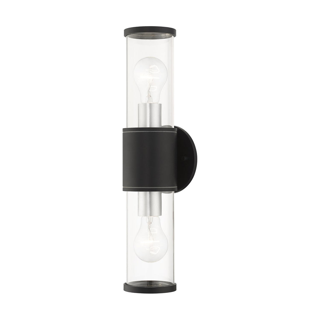 2 Light Textured Black Outdoor Large Ada Wall Lantern by Livex Lighting