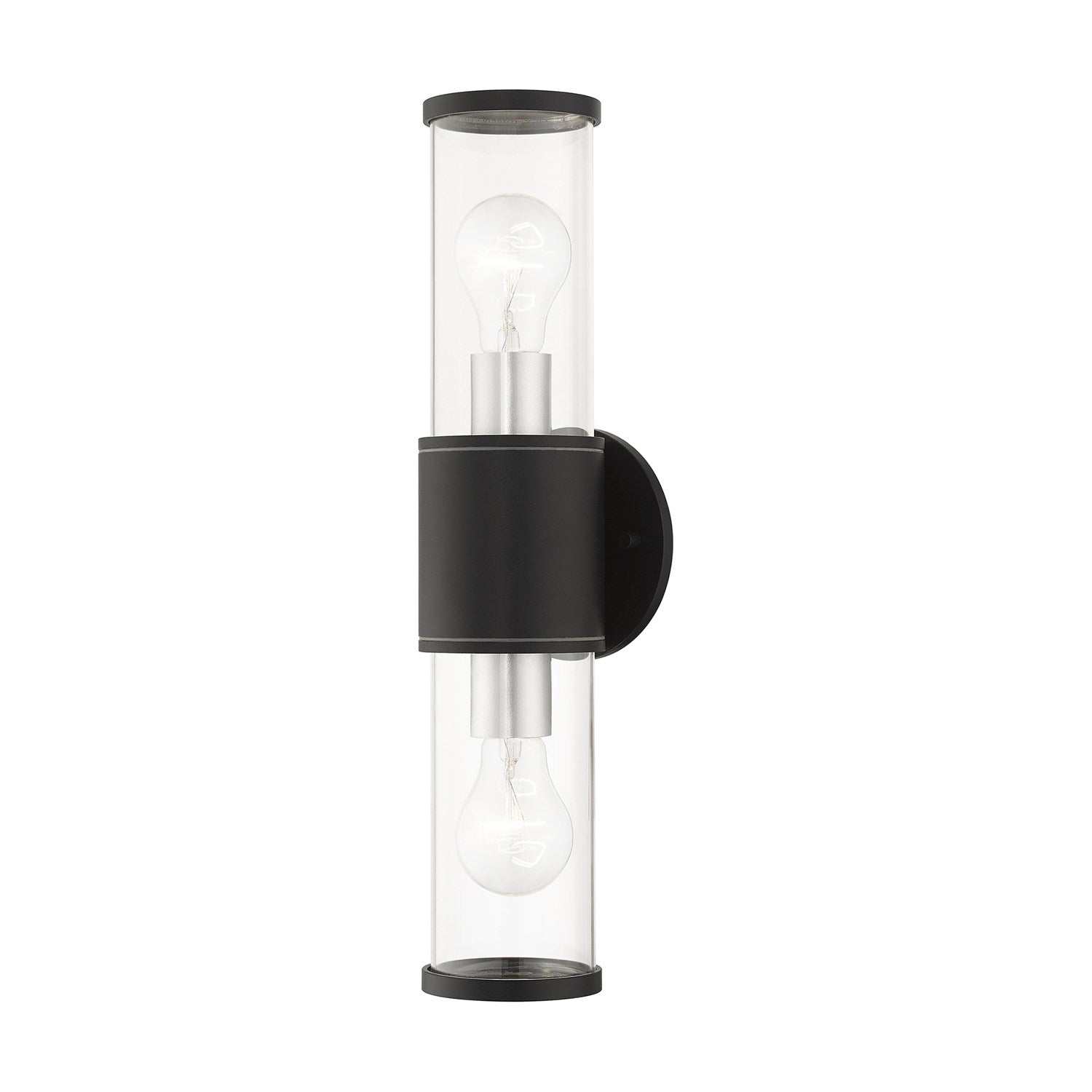 2 Light Textured Black Outdoor Large Ada Wall Lantern by Livex Lighting