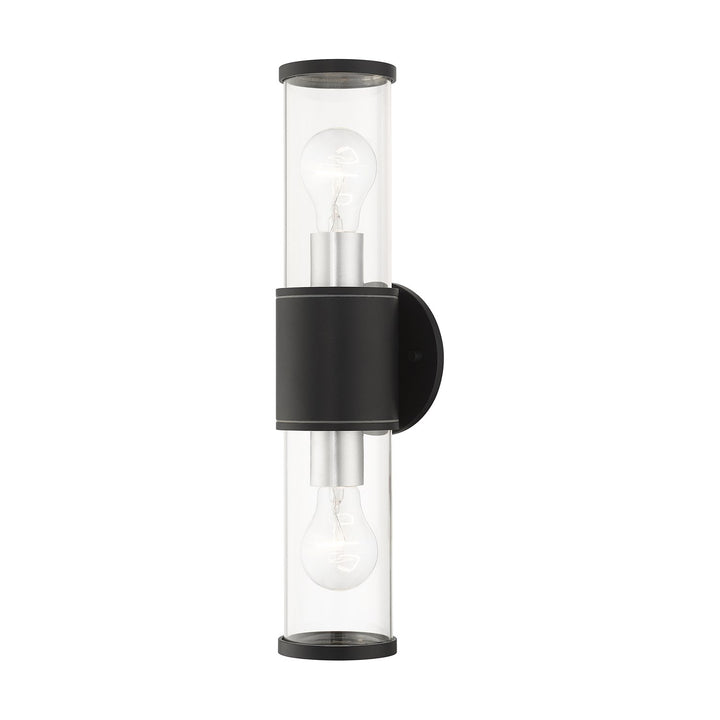 2 Light Textured Black Outdoor Large Ada Wall Lantern by Livex Lighting