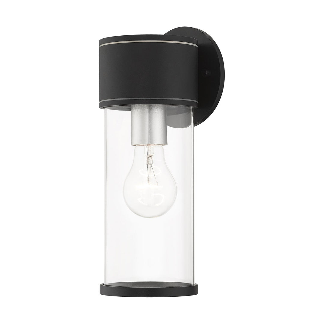 1 Light Textured Black Outdoor Medium Wall Lantern by Livex Lighting