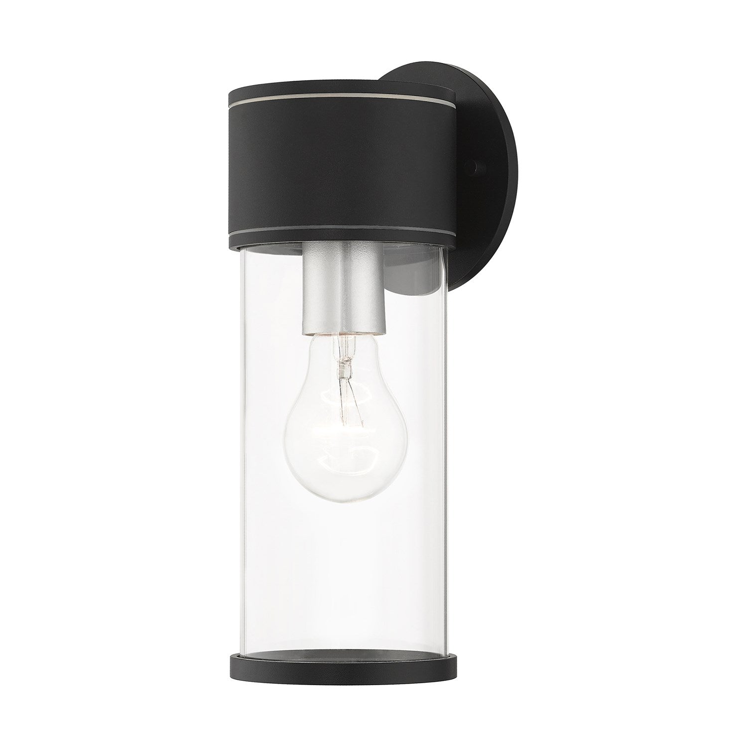 1 Light Textured Black Outdoor Medium Wall Lantern by Livex Lighting