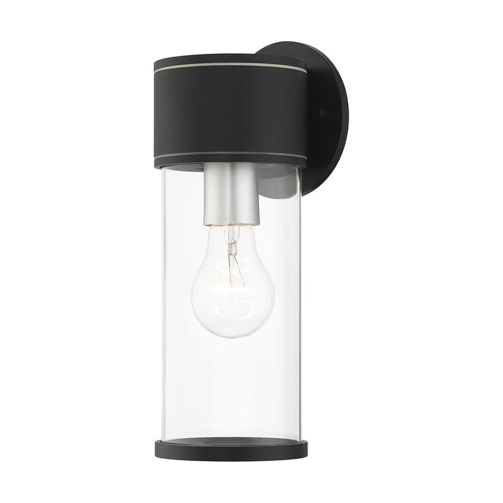 1 Light Textured Black Outdoor Medium Wall Lantern by Livex Lighting