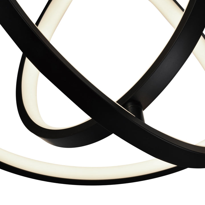 30W Led Orb Pendant Black
