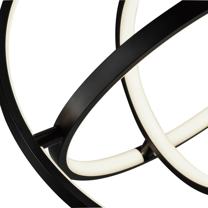 30W Led Orb Pendant Black