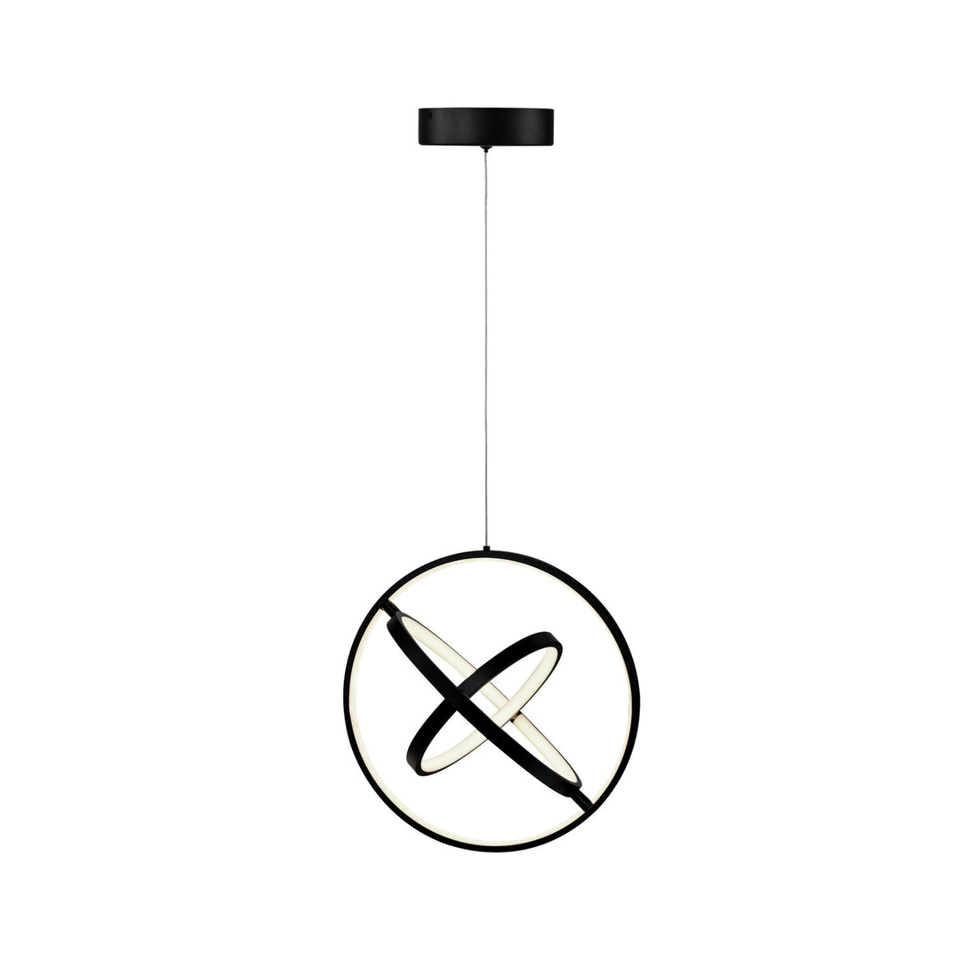 30W Led Orb Pendant Black