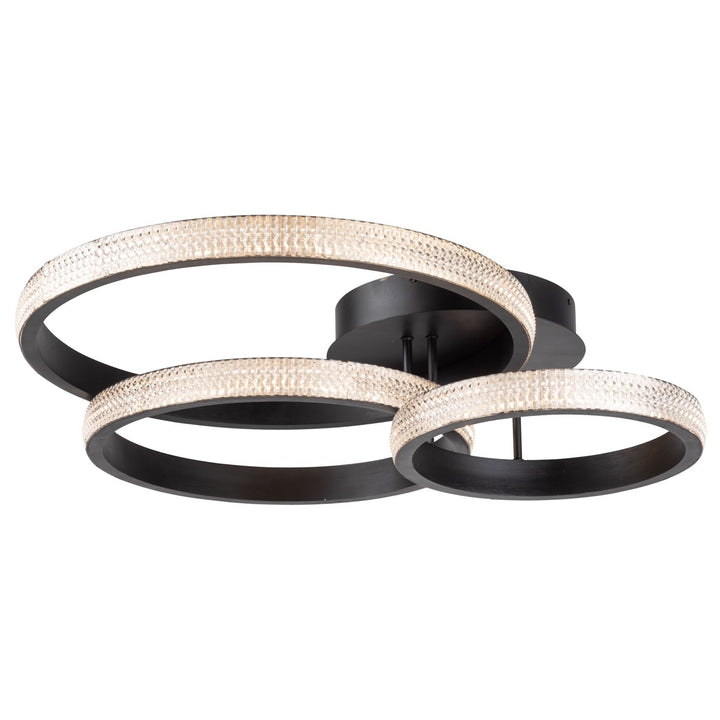 40W Led Flush Mount Black