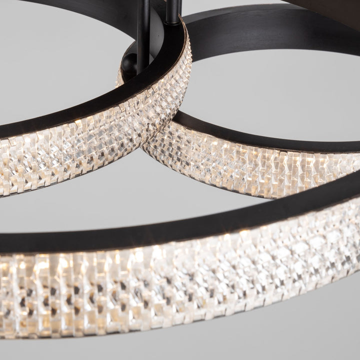 40W Led Flush Mount Black