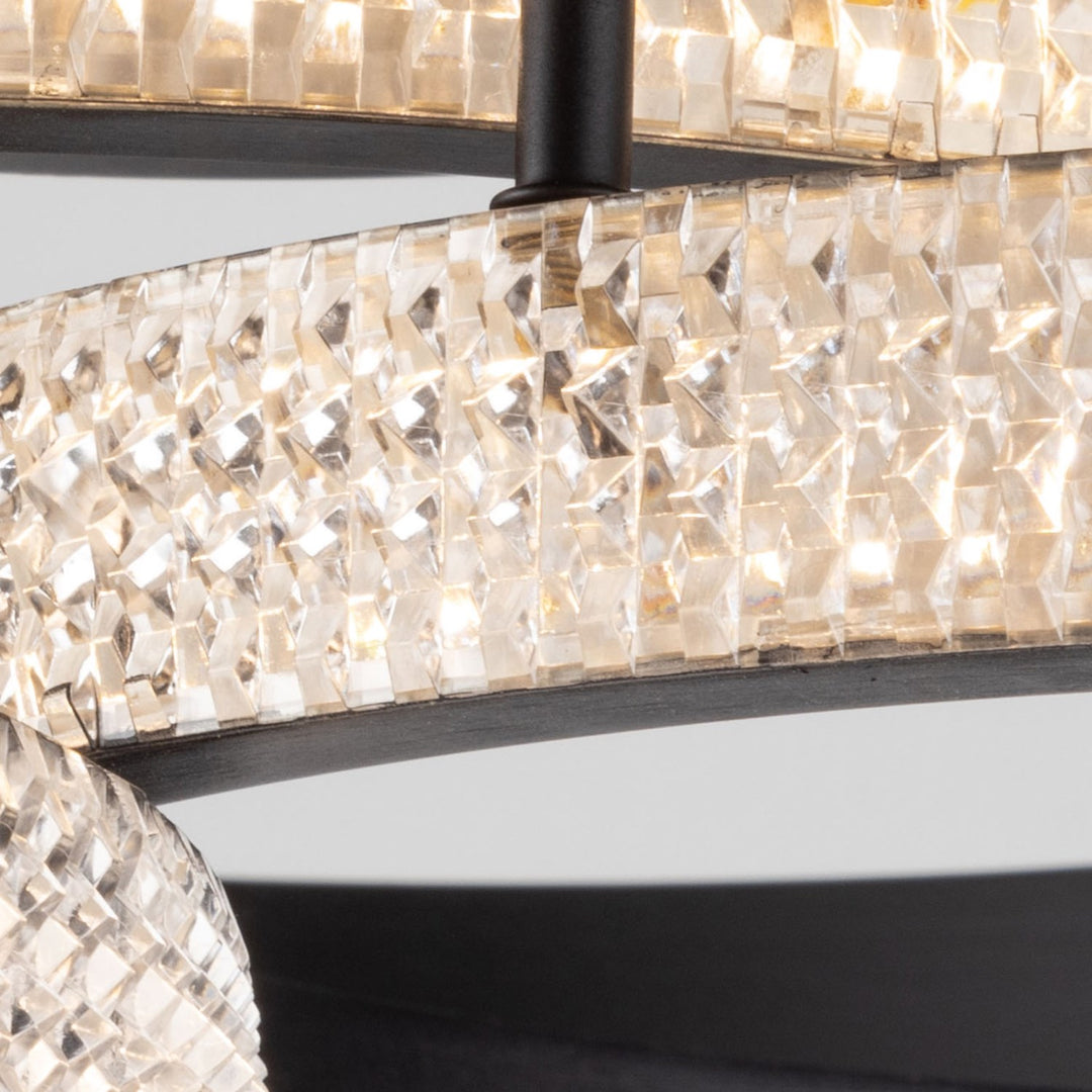40W Led Flush Mount Black