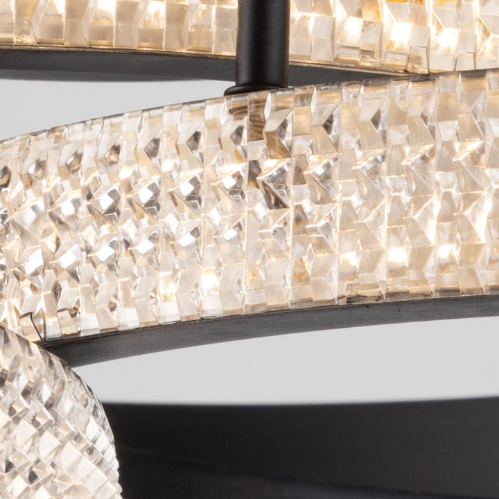 40W Led Flush Mount Black