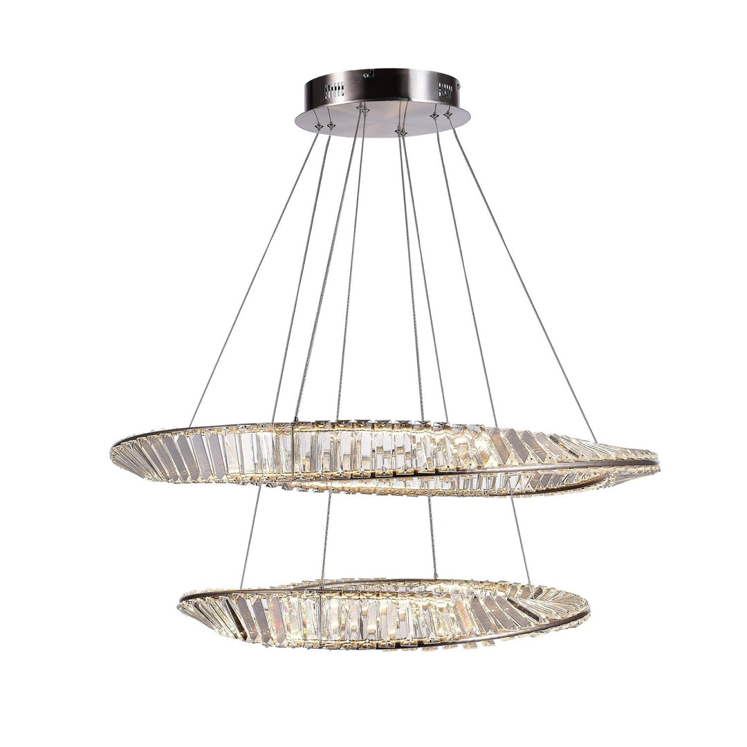 90W Led Chandelier Satin Nickel by Artcraft