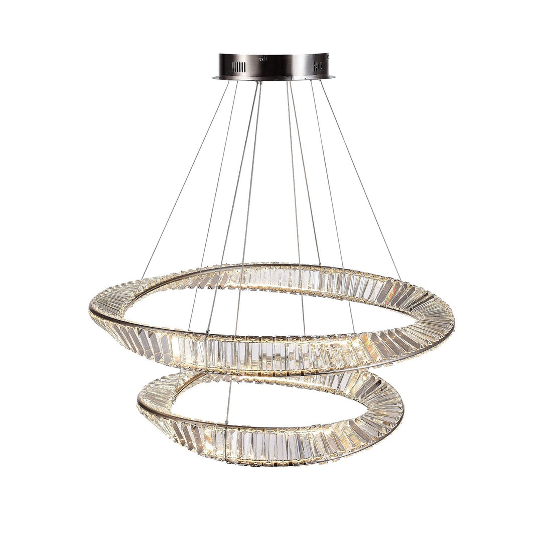 90W Led Chandelier Satin Nickel