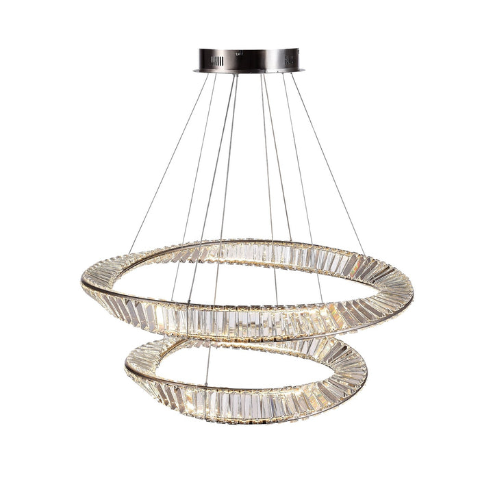 90W Led Chandelier Satin Nickel