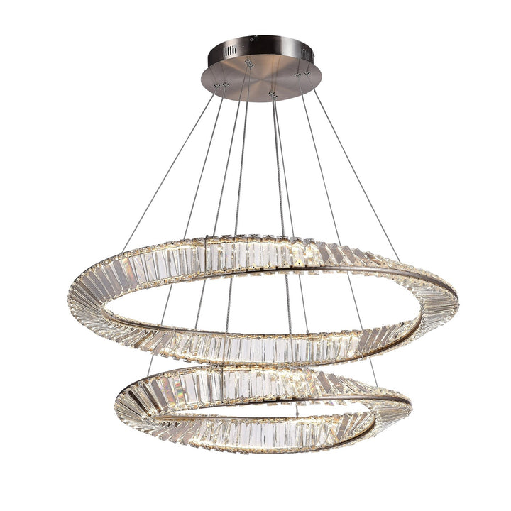 90W Led Chandelier Satin Nickel