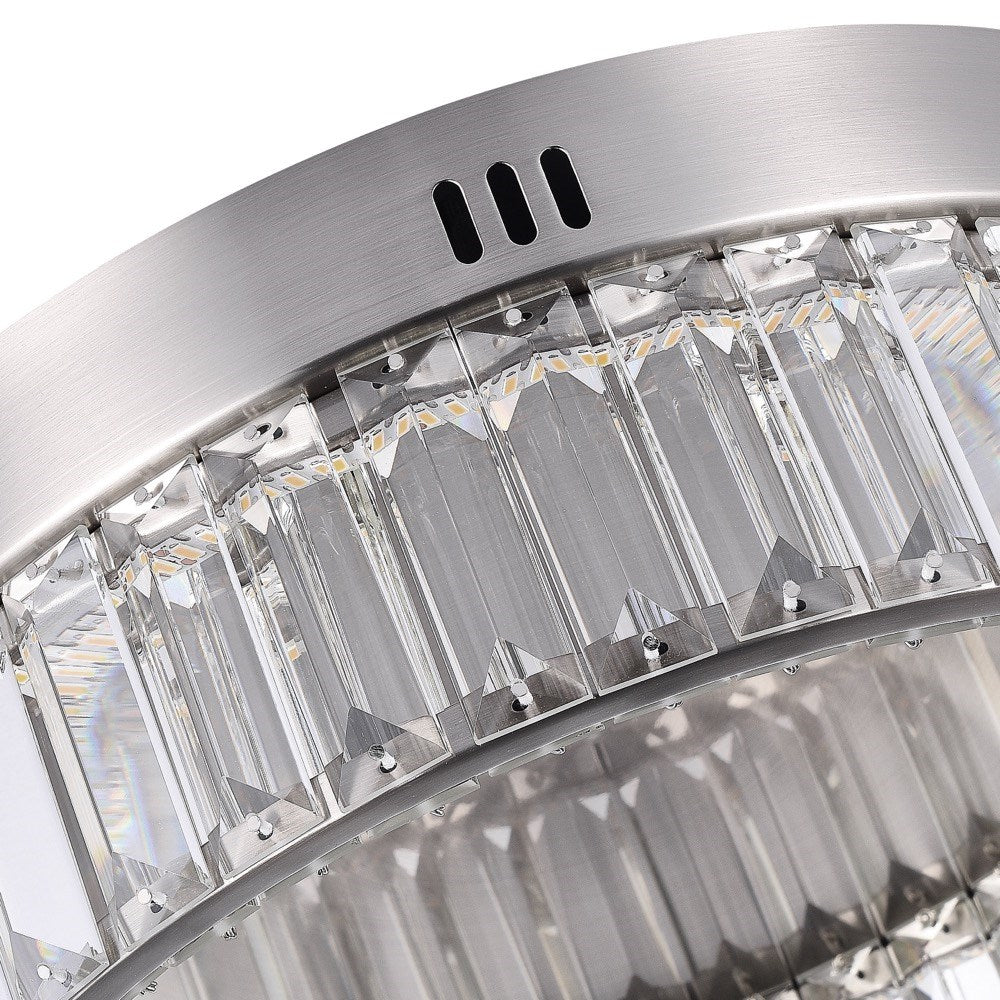 Stella Single Tier Led Flushmount Satin Nickel
