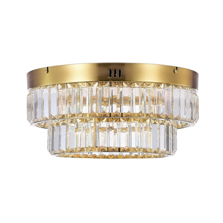 Stella Double Tier Led Flushmount Brushed Brass