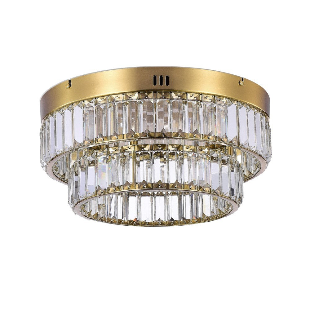 Stella Double Tier Led Flushmount Brushed Brass