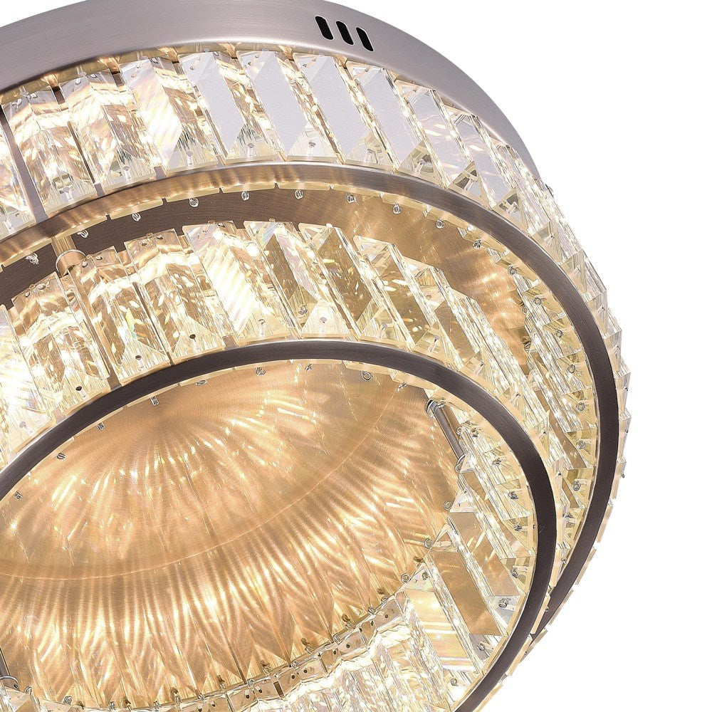 Stella Double Tier Led Flushmount Satin Nickel