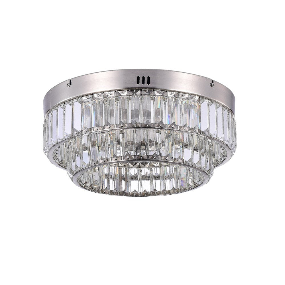 Stella Double Tier Led Flushmount Satin Nickel