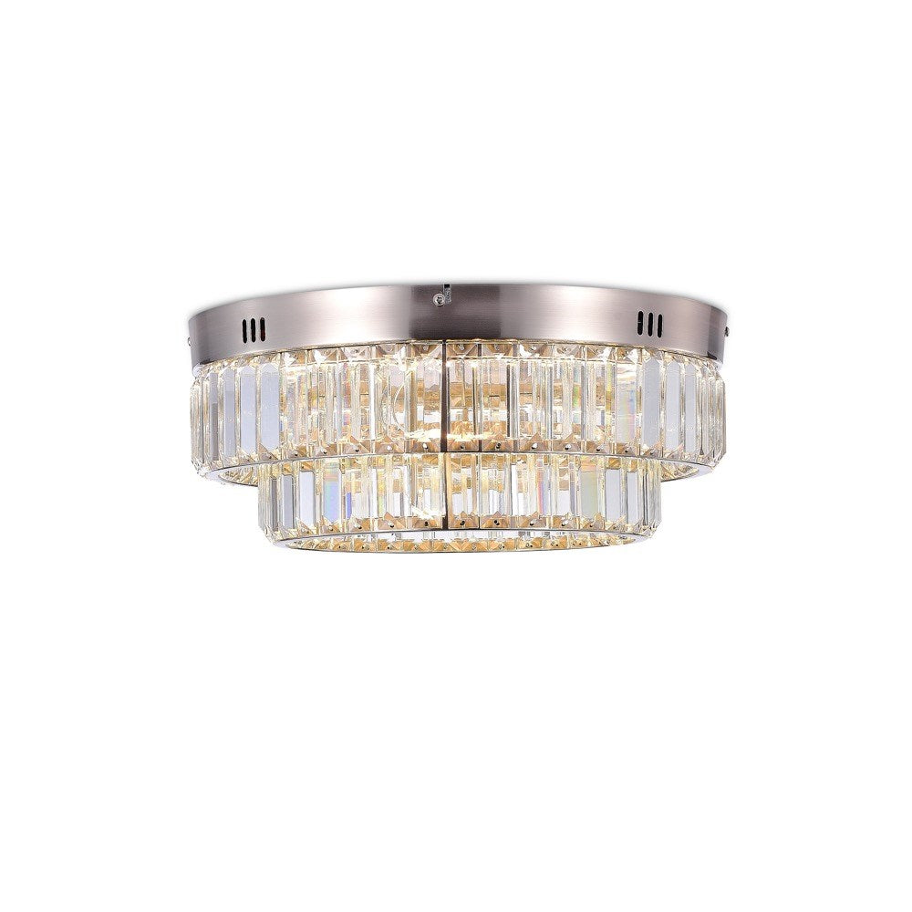 Stella Double Tier Led Flushmount Satin Nickel