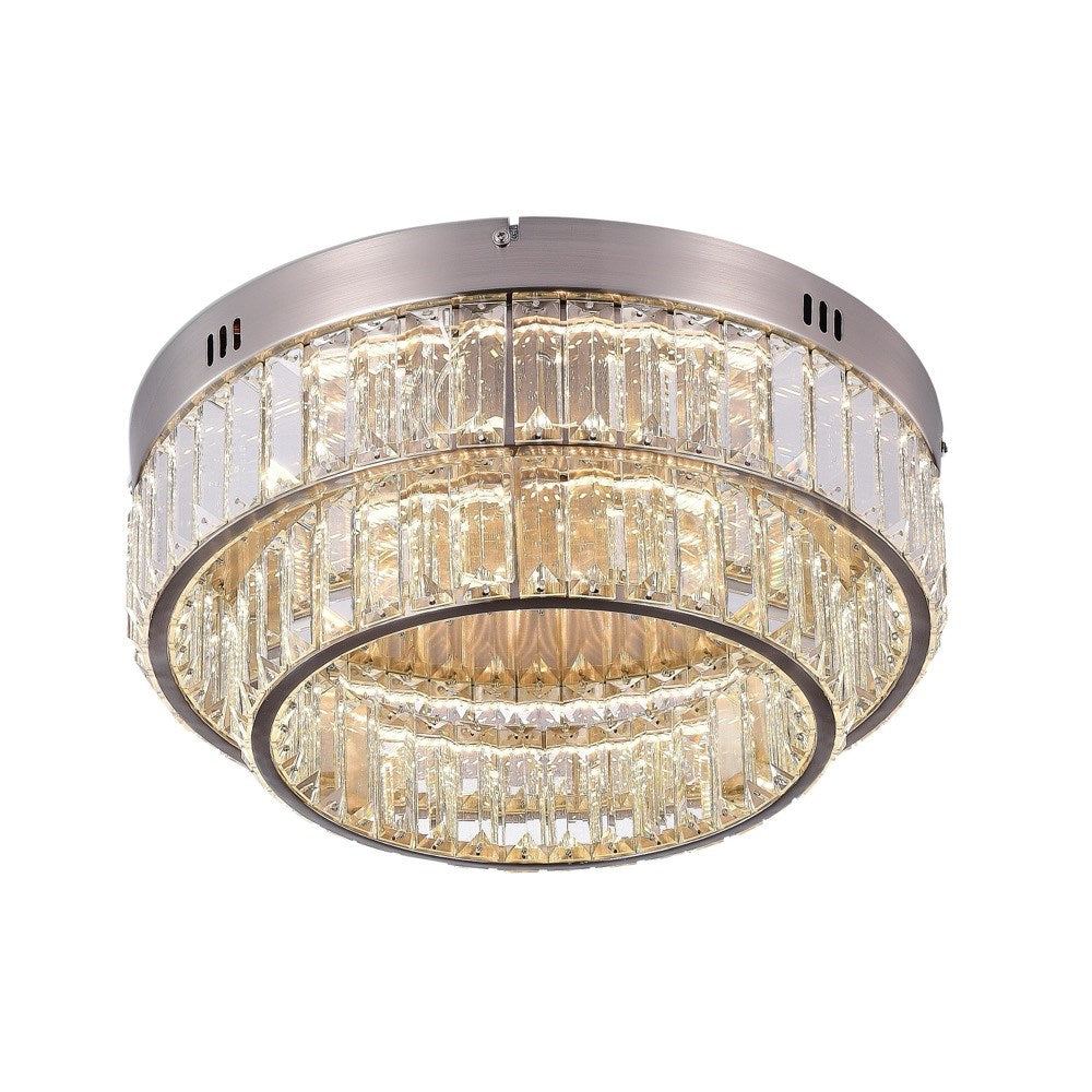 Stella Double Tier Led Flushmount Satin Nickel